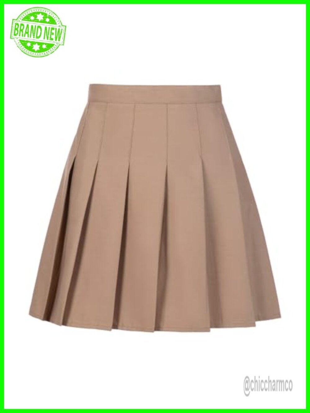 Pleated Skirt with Built-in Shorts High Waisted A-Line Tennis Work Casual